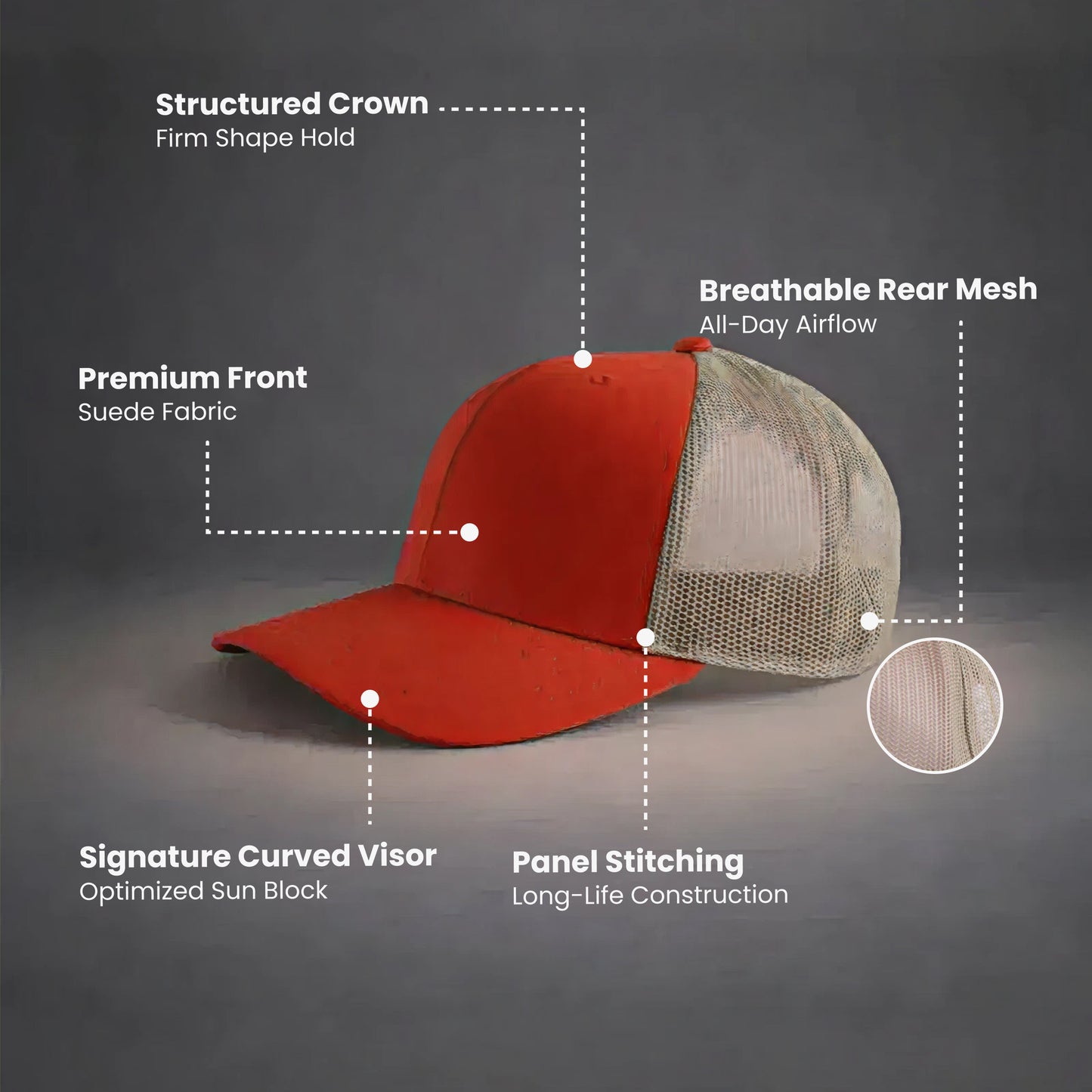 Burnt Texas Orange Cap