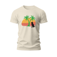 Palm Paradise Dog Graphic T-Shirt