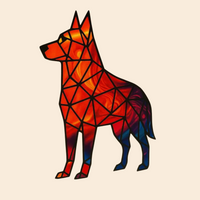 Polygon Pup Premium Tee